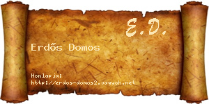 Erdős Domos névjegykártya